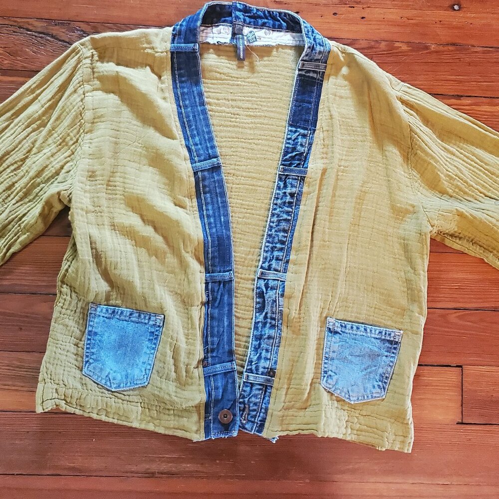 Shannon Passero Jacket  denim and olive green Size OS